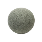 Textured gray sphere on a white background