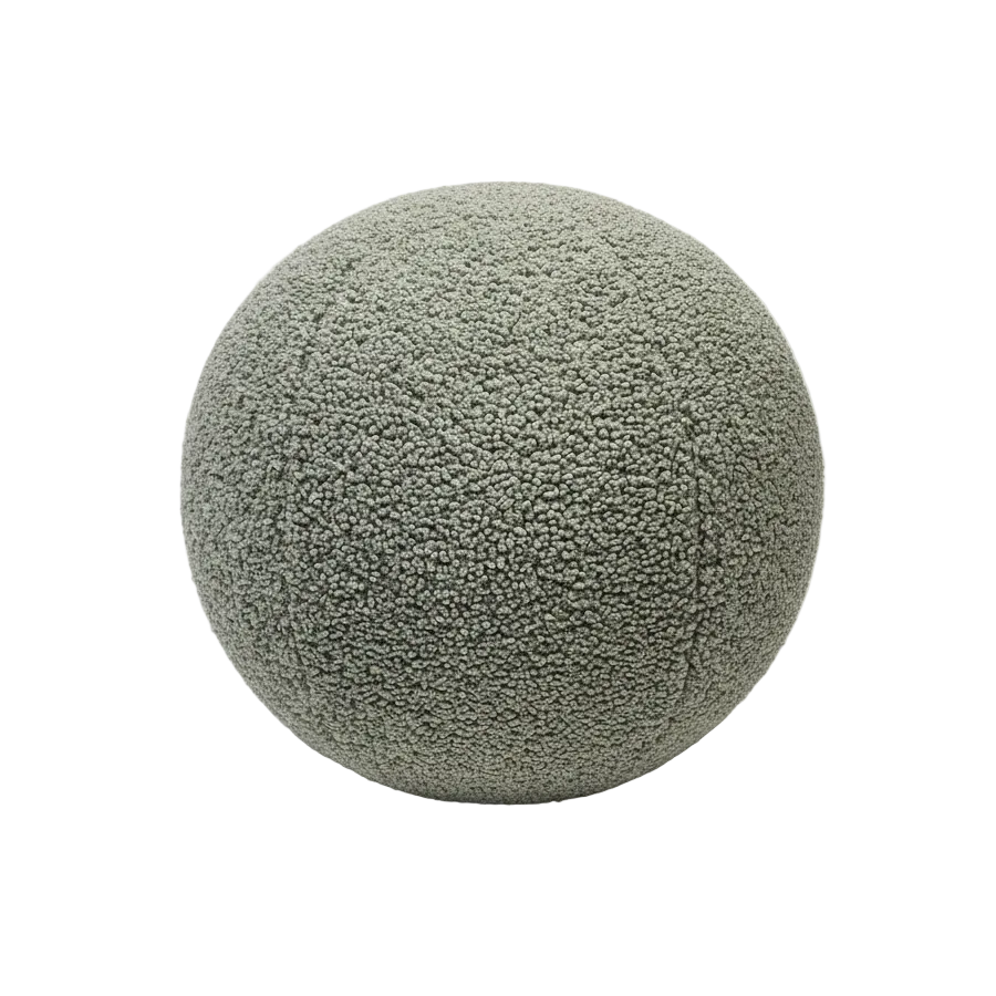 Textured gray sphere on a white background