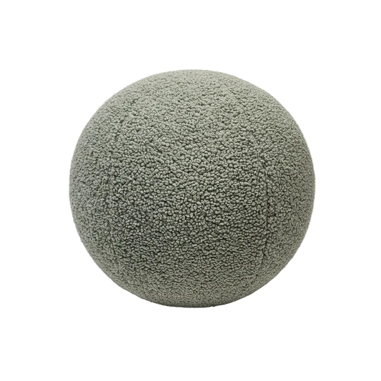 Textured gray sphere on a white background