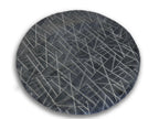 Charcoal Lines with Silver Metallic Shimmery Design Faux Rabbit Touch Rug