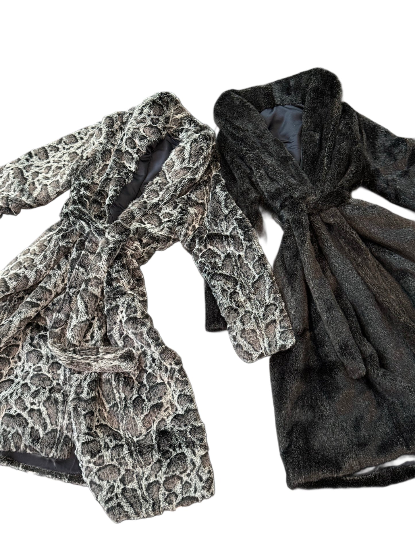 Faux Mink Robe - MINKO 11 Black