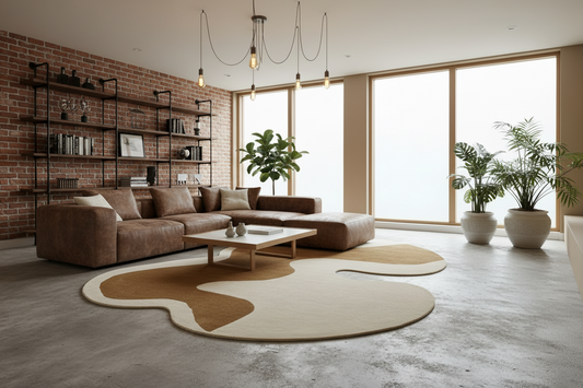 Hand-Tufted Ivory Gold Wool & Viscose Area Rug | Beluga Design 43