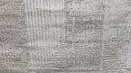 Geometric Linear Crème Beige Rug in Warm Mocha Tone-on-Tone High-Low Texture - NUDE 21