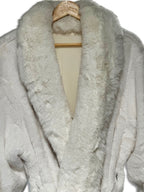 Faux Fur Luxury Long Sleeve Robe / Coat Off White