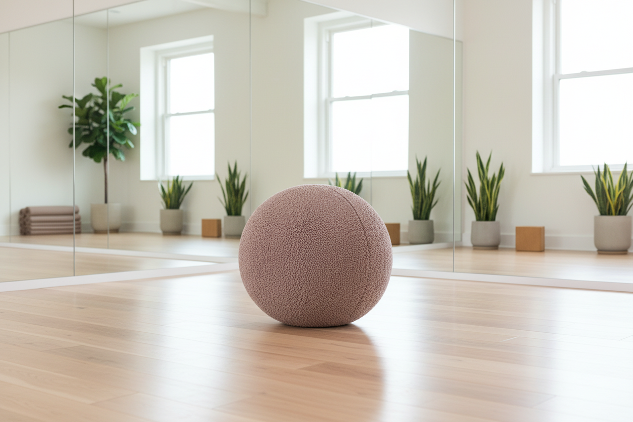 Style & Strength Ball – Lamb Faux Fur Seat for Home, Office & Exercise.