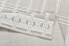 Cream/Beige Rug with Bohemian Motif and High-Low Soft-Touch Texture - TIA 104.