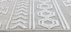 Beige/Cream Rug with Bohemian Motif and High-Low Soft-Touch Texture - TIA 105.