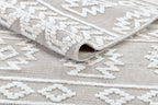 Beige/Cream Rug with Bohemian Motif and High-Low Soft-Touch Texture - TIA 105.