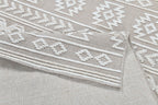 Beige/Cream Rug with Bohemian Motif and High-Low Soft-Touch Texture - TIA 105.
