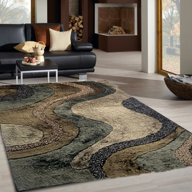 Luxury Shag Viscose Shiny Design Plush Area Rug/ Carpet