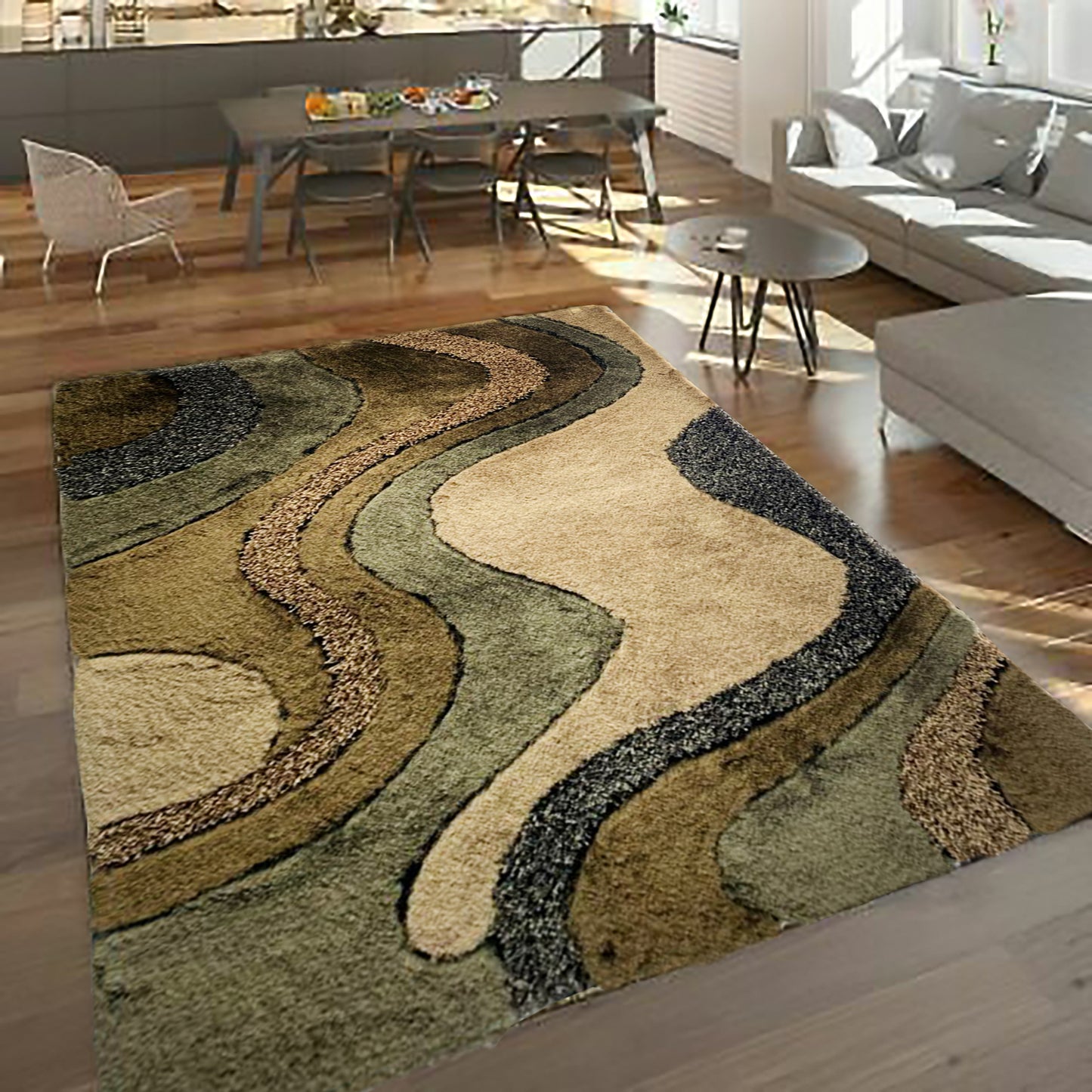 Luxury Shag Viscose Shiny Design Plush Area Rug/ Carpet