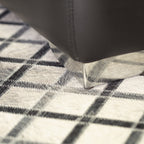 Vegan Diamond Patchwork Gray Black Faux Hide/Cowhide Area Rug/Carpet
