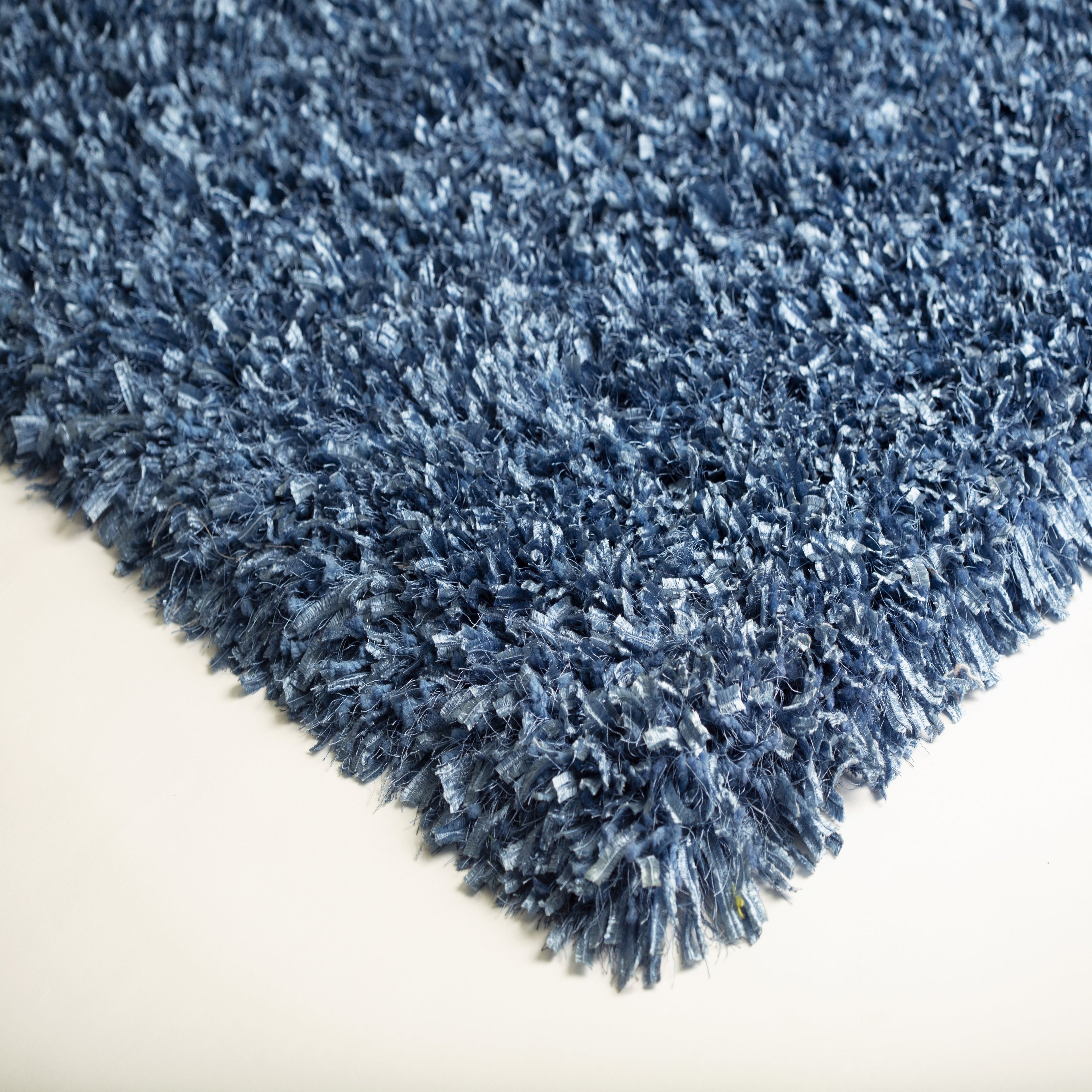 Crystal Shine Shag Plush Fluffy Ribbon Area Rug/ Carpet