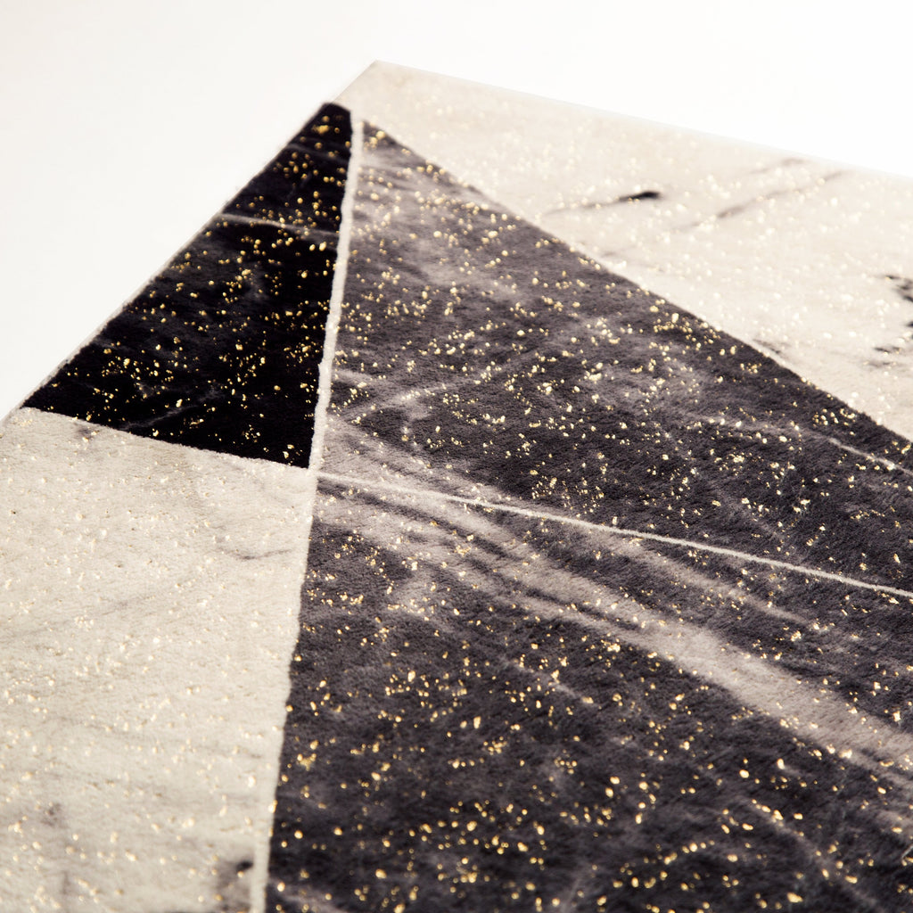 Ultra-soft Cozy Abstract Shimmery Foil Illuminating Area Rug/Carpet