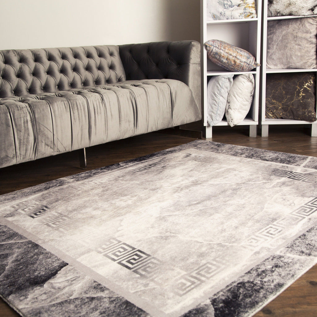 Black Gray and White Soft Plush Fluffy Lattice Design Area Rug/ Carpet