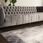 Black Gray and White Soft Plush Fluffy Lattice Design Area Rug/ Carpet