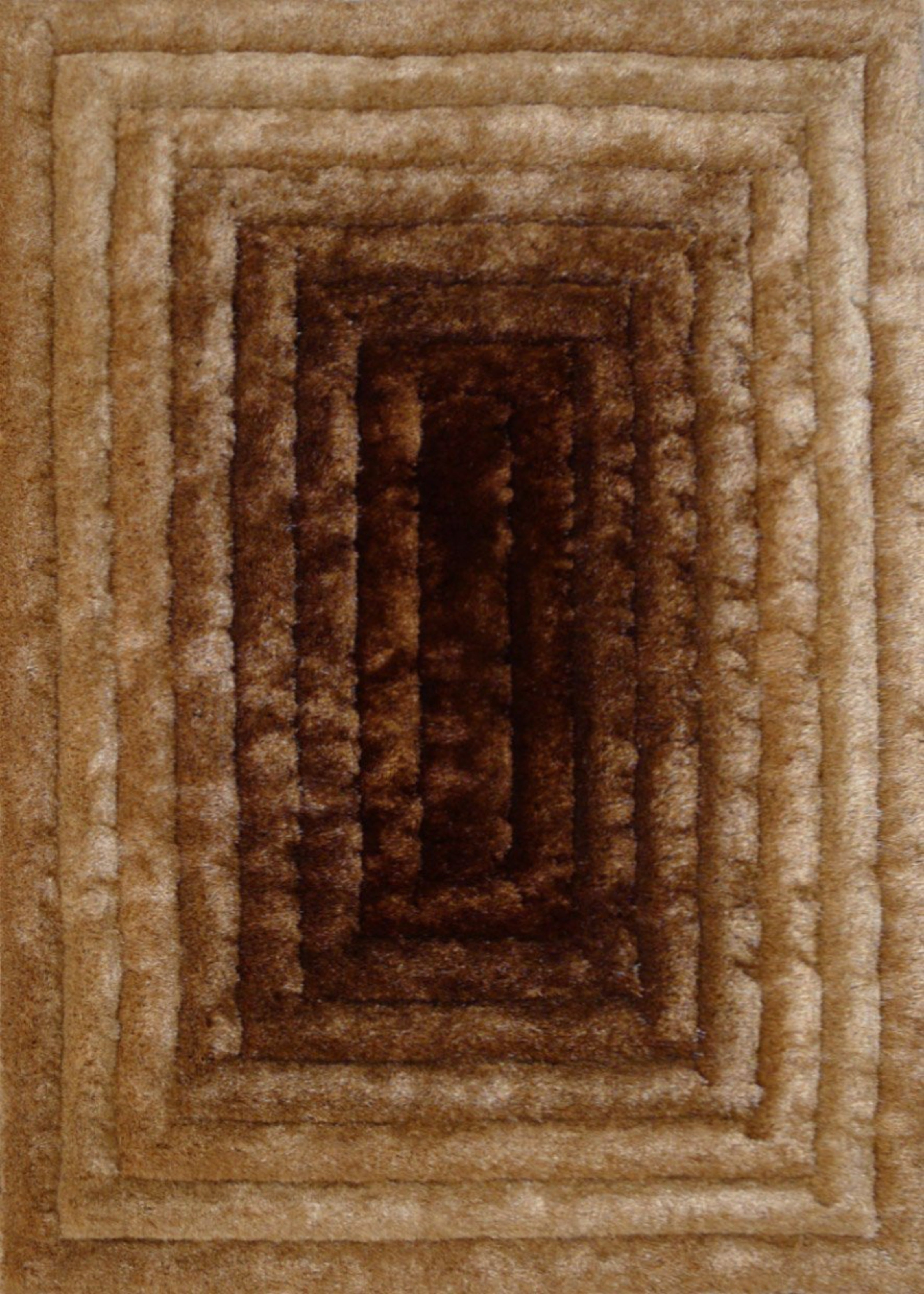 Soft Cozy Fluffy 3D Viscose Feel Geometric Design Shag Area Rug/Carpet 