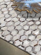 Handmade Natural Leather Patchwork Modern Style Cowhide Area Rug