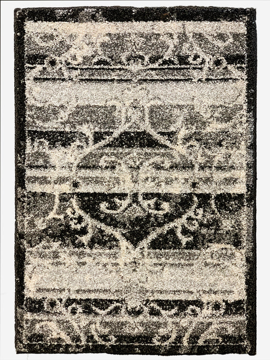 Durable 5x7  Plush Southern Style Black Gray Area Rug Carpet