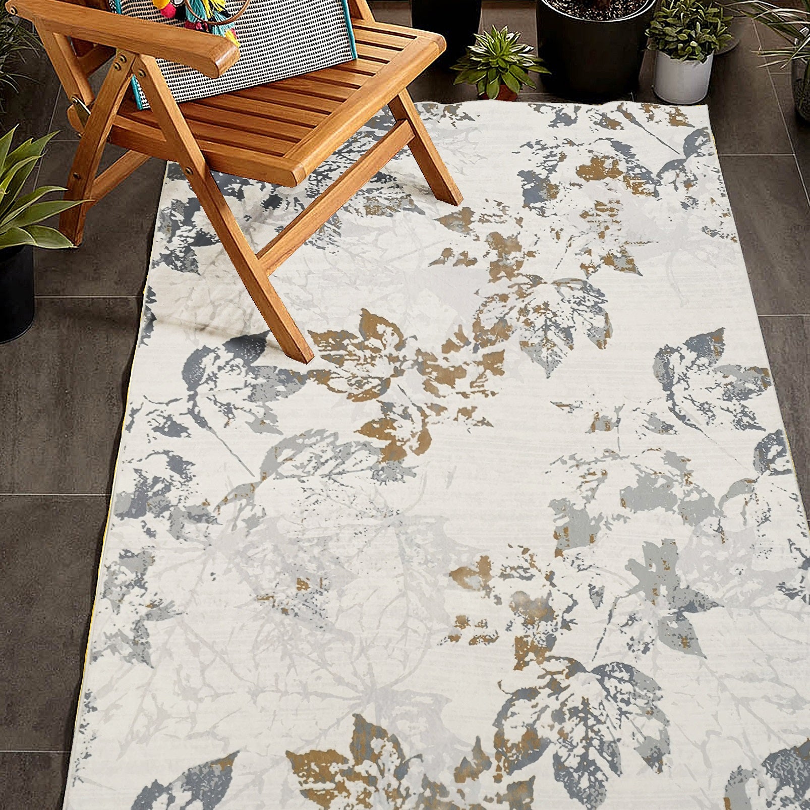 Leaf Soft Print Cozy Faux Fur Carpet/Area Rug