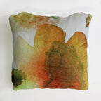 Soft Cozy Fuzzy Faux Fur Mosaic Floral Print Pillow