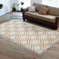 Mosaic Lines Soft Print Cozy Faux Fur Carpet/Area Rug
