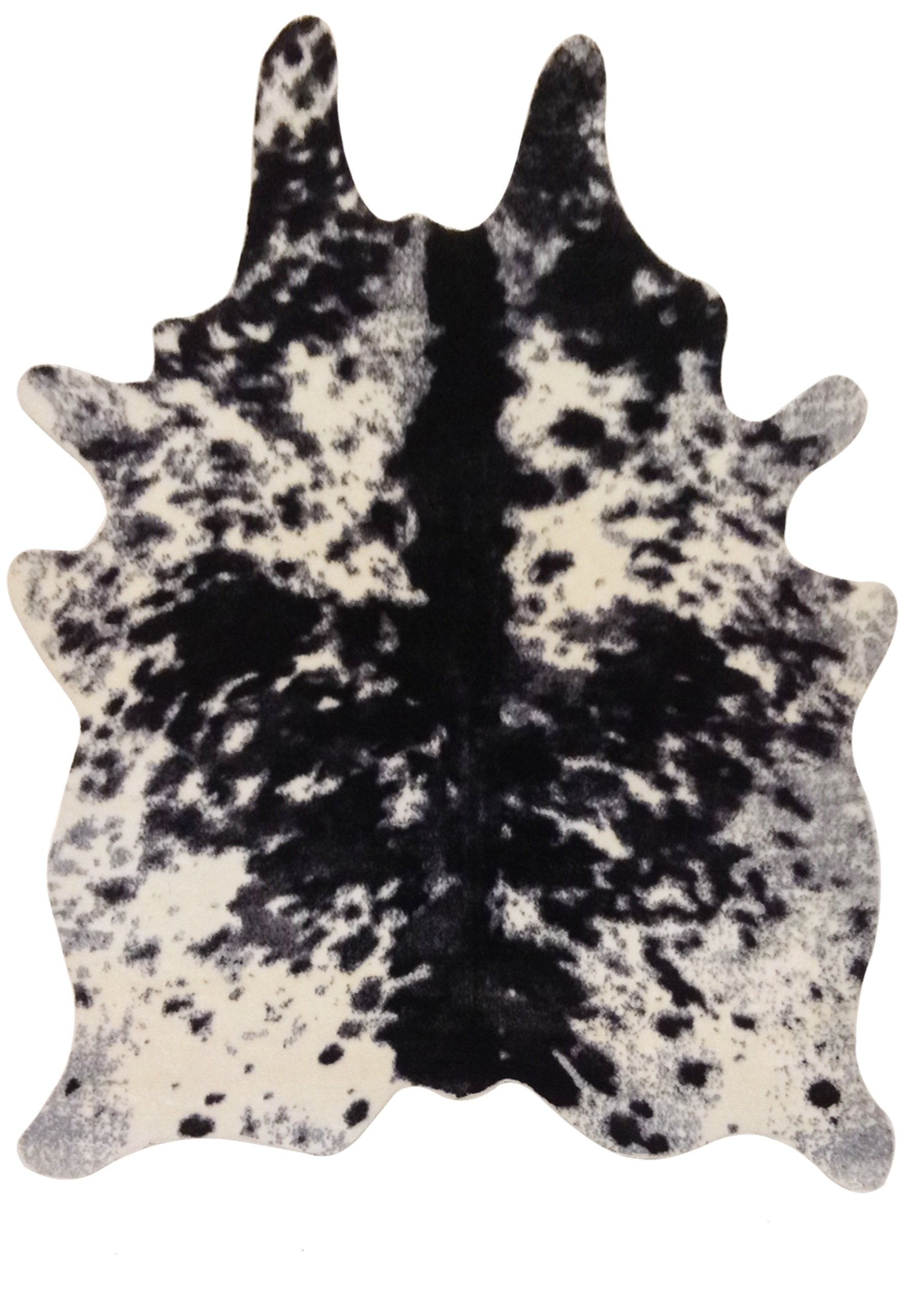 Vegan Cowhide Faux Print Black White Hide/Cowhide Area Rug/Carpet
