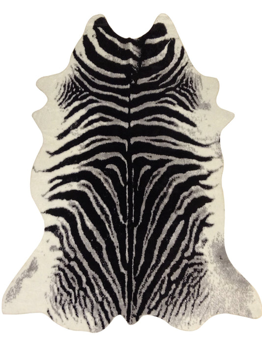Zebra&nbsp;Print Vegan Faux Hide/Cowhide Area Rug/Carpet