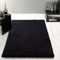 Plush Fluffy Shinny Multi Textural Black Shag Area Rug/Carpet