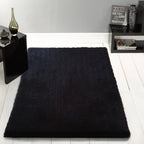 Plush Fluffy Shinny Multi Textural Black Shag Area Rug/Carpet