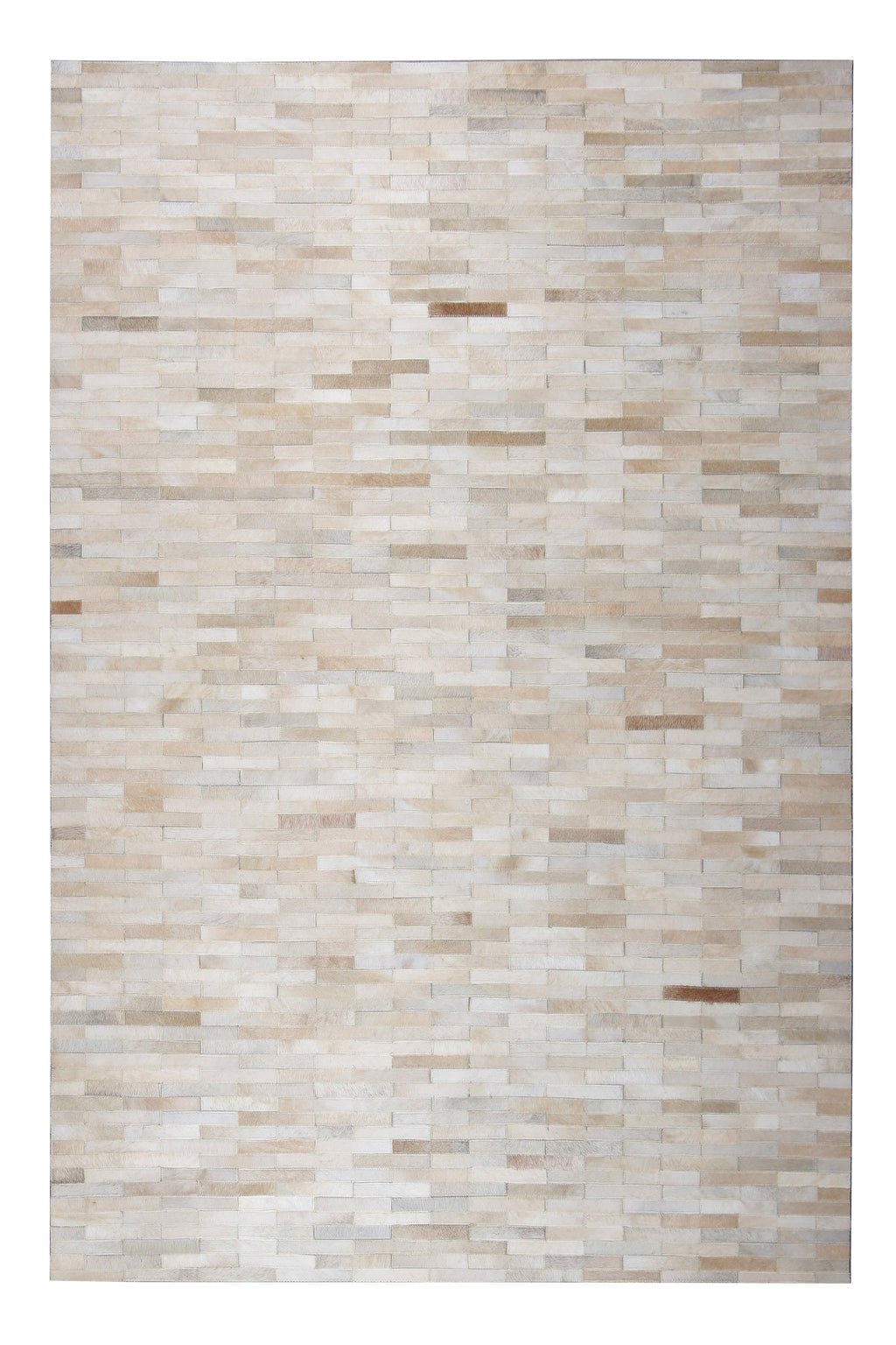 Natural Leather Patchwork Modern Brick Cowhide Area Rug/ Carpet