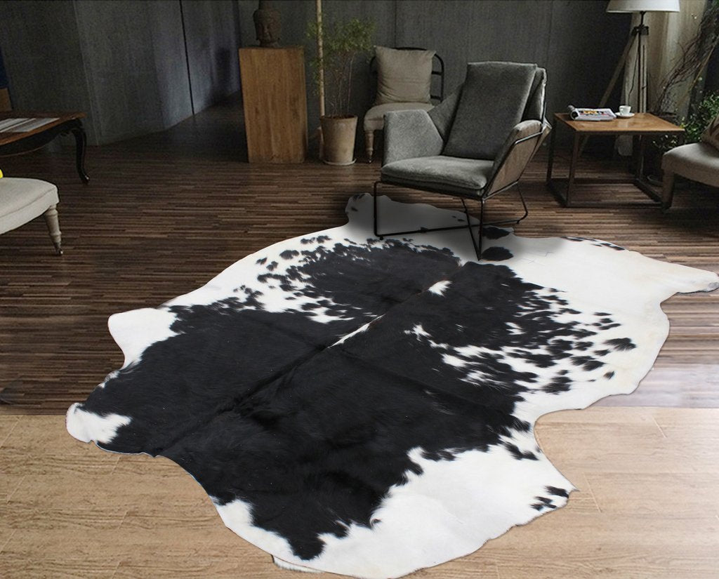 Real Leather Cowhide Cow7 by Rug Factory Plus