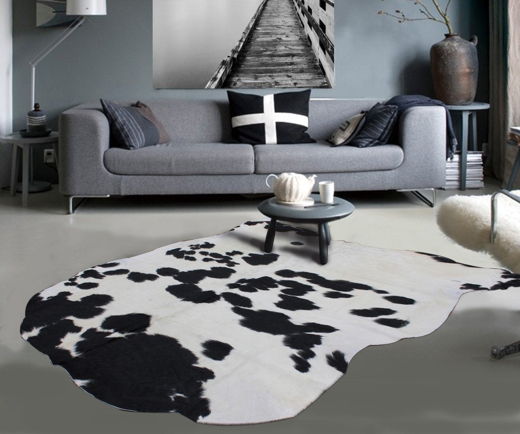 Real Leather Cowhide Cow7 by Rug Factory Plus