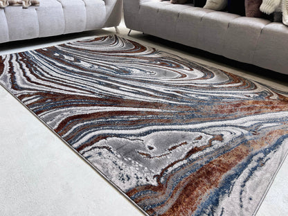 Chromatic Transformation: Foldable Flat Weave Area Rug with Shifting Hue