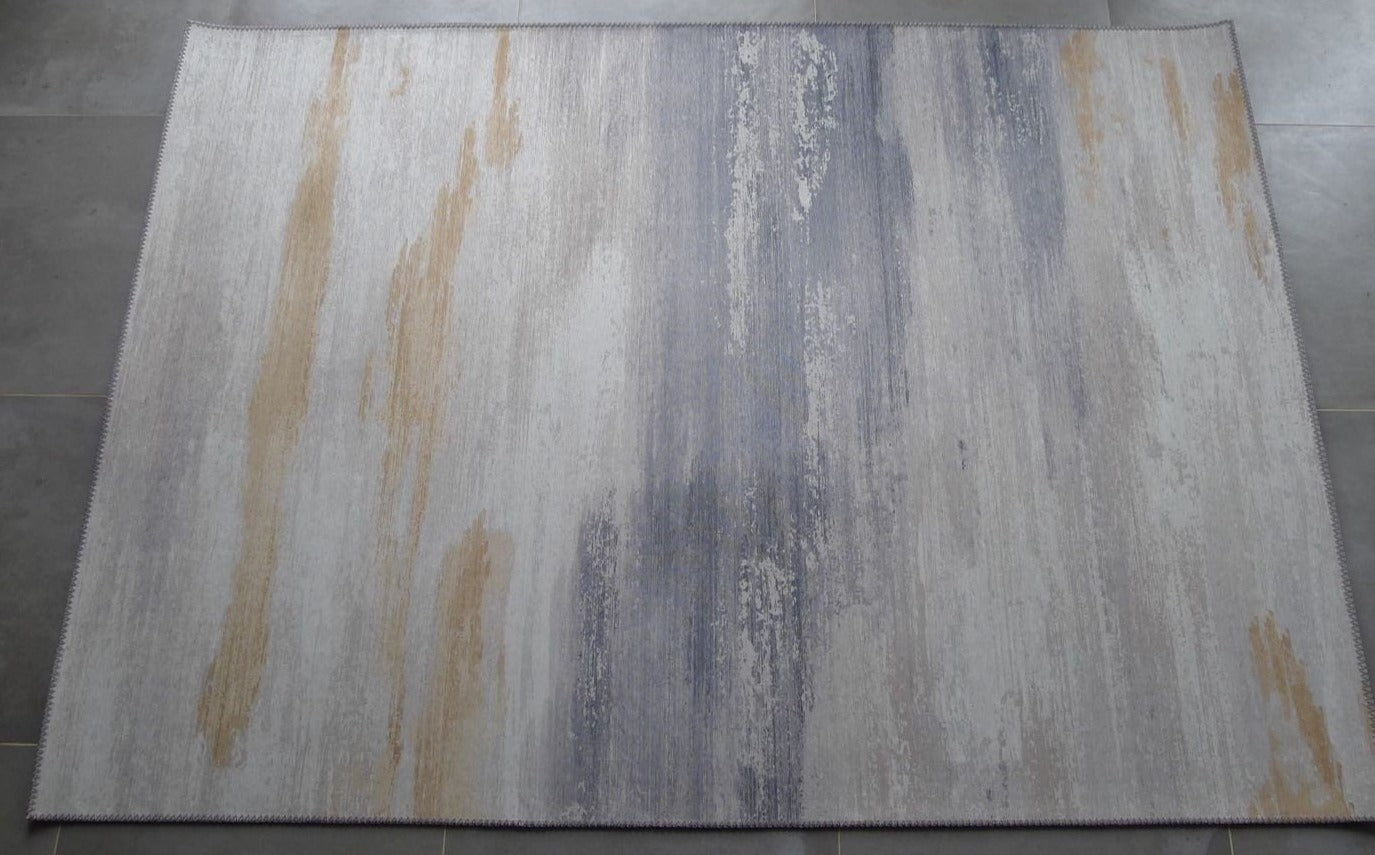 Beige Faded Comfort Art Design Print Area Rug/ Carpet