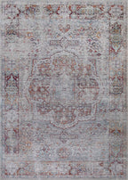 Beige Vintage Faded Design Printed Style Area Rug/ Carpet 