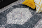 Medallion Vintage Faded Print Style Area Rug/ Carpet