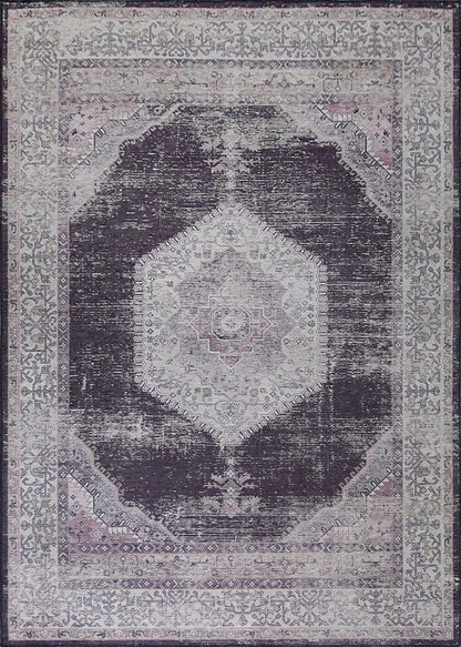 Medallion Vintage Faded Print Style Area Rug/ Carpet