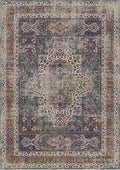 Brown Cooper Vintage Faded Print Style Area Rug/ Carpet 