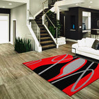 Soft Cozy 3D Look Lines Design Area Rug/ Carpet