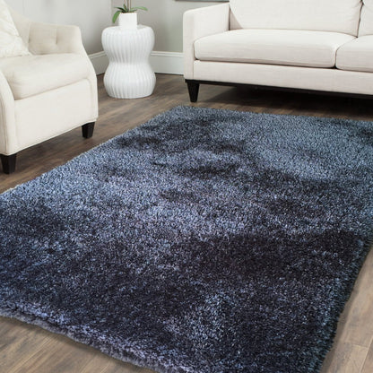Plush Fluffy Soft Shinny Multi Textural Gray Shag Area Rug/Carpet
