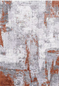 Maroon Red Silver Multicolor Abstract Soft Fluffy Cozy Comfortable Print Design Area Rug/ Carpet