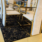 Black Gray and White Soft Plush Fluffy Lattice Design Area Rug/ Carpet