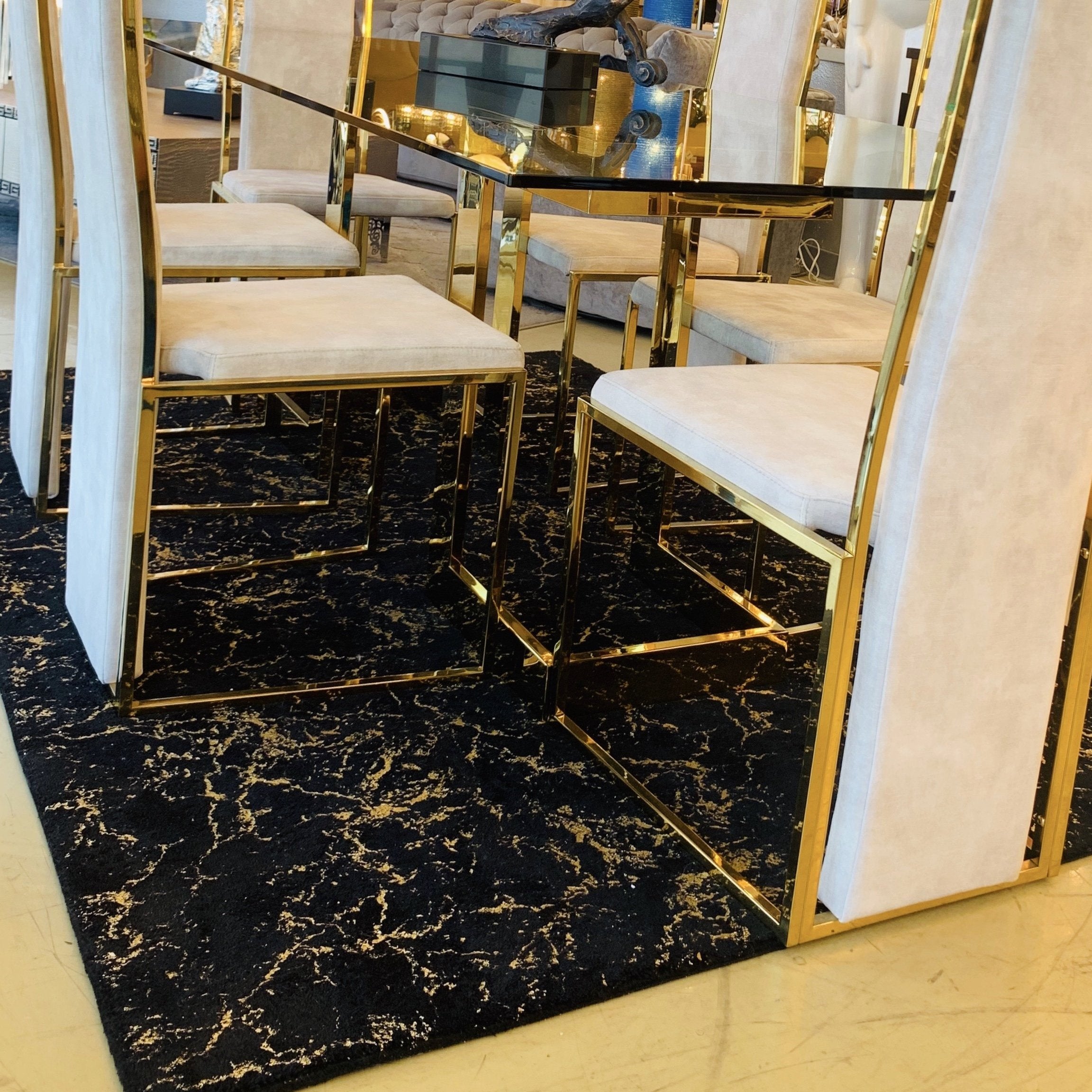 Black Gray and White Soft Plush Fluffy Lattice Design Area Rug/ Carpet