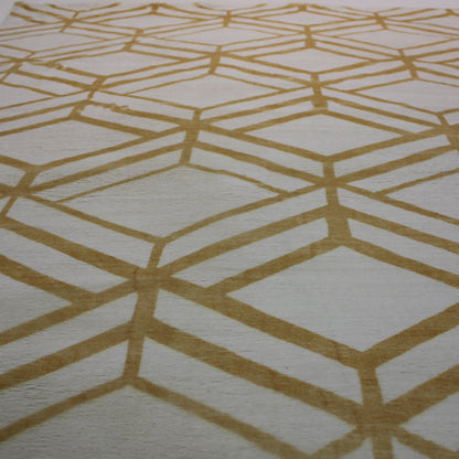 Mosaic Lines Soft Print Cozy Faux Fur Carpet/Area Rug