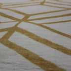 Mosaic Lines Soft Print Cozy Faux Fur Carpet/Area Rug