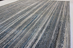 Shinny Shimmery Changing Lines Azure Blue Ultra Soft Cozy Area Rug/Carpet