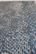 Silver Shimmery Changing Color Gray Aqua Blue Soft Cozy Area Rug/Carpet