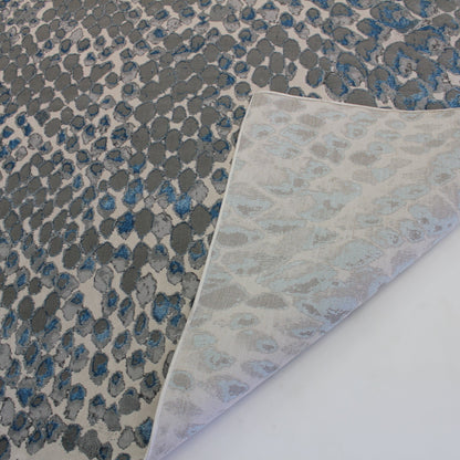 Silver Shimmery Changing Color Gray Aqua Blue Soft Cozy Area Rug/Carpet