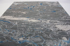 Silver Shimmery Changing Gray Blue Ultra Soft Cozy Area Rug/Carpet